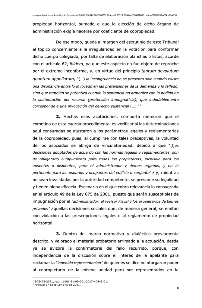 Sentencia Sala Civil Tribunal Superior de Bogotá - Con Toda Propiedad